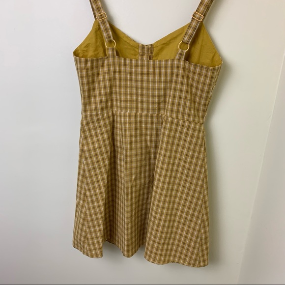 NWT REVOLVE Superdown Millie Button Up Dress in Yellow Plaid | Size XS - Picture 13 of 15